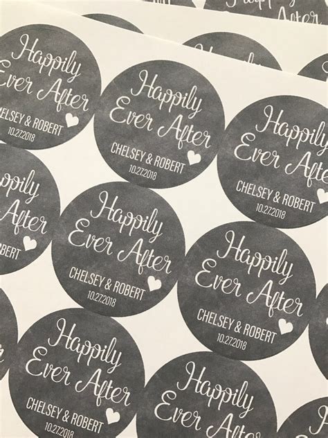 Happily Ever After Wedding Favors Wedding Favor Stickers Etsy