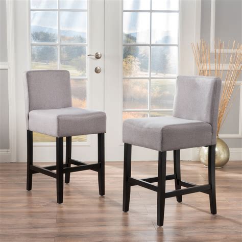 Light grey stool height (in.): Noble House Pico Light Grey Fabric Counter Stools (Set of ...