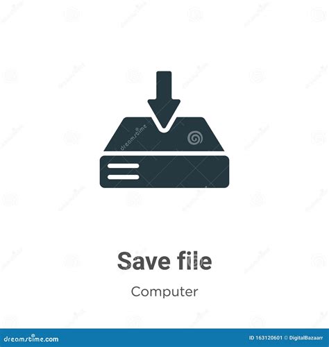 Save File Vector Icon On White Background Flat Vector Save File Icon