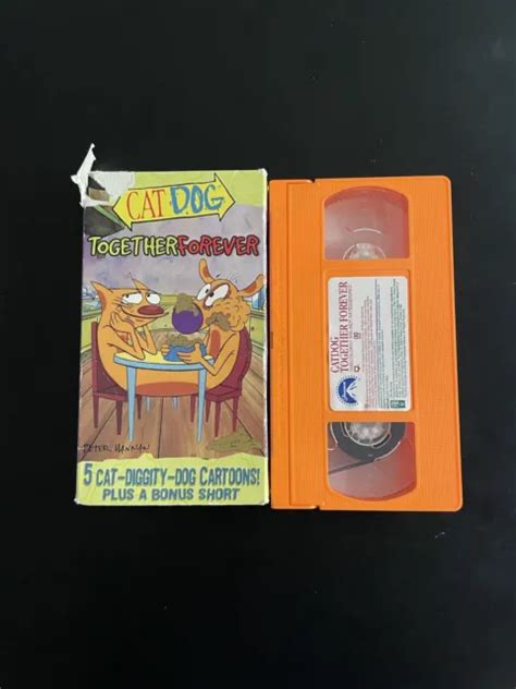 Nickelodeon Catdog Together Forever Vhs 5 Cartoons Bonus Short Nr
