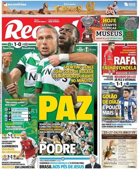 Nos últimos 10 jogos disputados fora para todas as competições, o sporting braga ganhou 4, empatou 1 e perdeu 5. Fora-de-jogo: Capas: As vitórias de Sporting e Braga. O ...