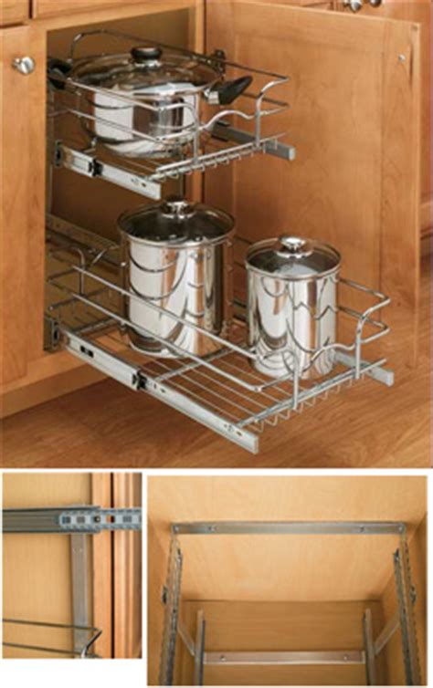 Place the drawer on a worktable. Double pull out wire basket: Shelves That Slide