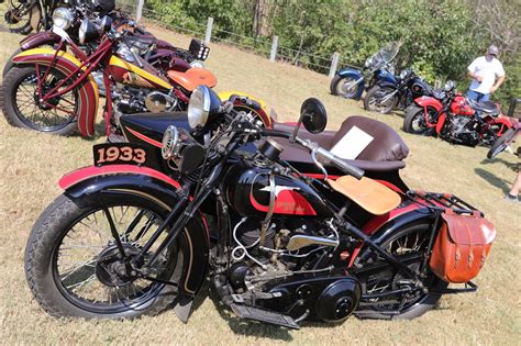 Oldmotodude 1933 Harley Davidson Vc With Sidecar On Display At The