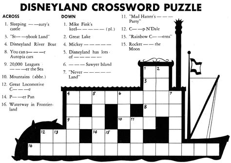 A warrior princess who wants to rebuild her kingdom. Disneyland crossword puzzle. From Disneyland Holiday, Fall ...