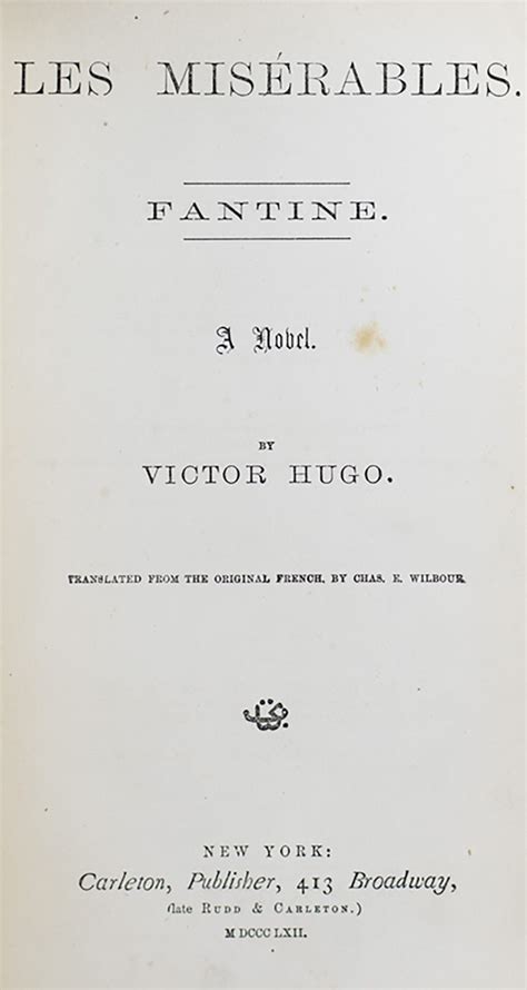 les miserables victor hugo first edition