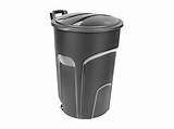 Rubbermaid Roughneck 32 Gal  Black Wheeled Trash Can Images