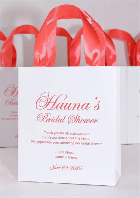 Maybe you would like to learn more about one of these? 25 Bridal Shower Gift Bags with Coral satin ribbon handles ...