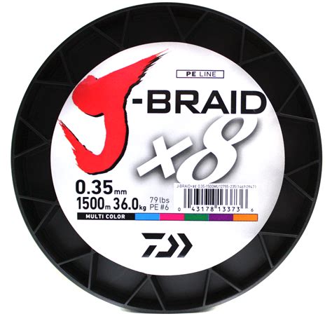 Daiwa J Braid X8 Fach Geflochten Schnur Multi Color 0 35mm 36 0kg