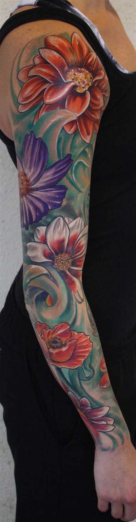 30 Fabulous Floral Sleeve Tattoos For Women Tattooblend