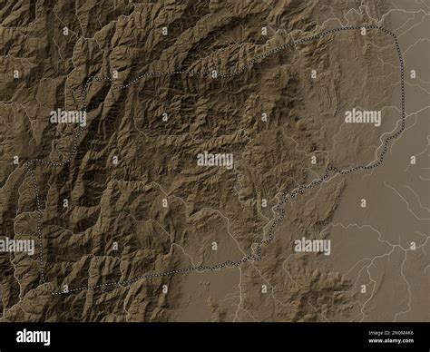 Ifugao Province Of Philippines Elevation Map Colored In Sepia Tones