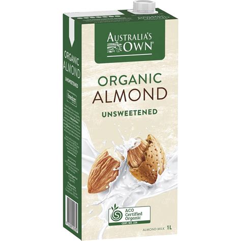 Australias Own Organic Unsweetened Almond Milk 1 Liter Shopee Malaysia