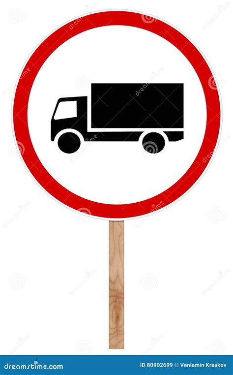Prohibitory Traffic Sign Motor Lorry Stock Image Image Of Forbidden