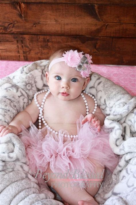 Pink Baby Girl Tutu With Matching Chiffon Flower By Missbellaleigh 27