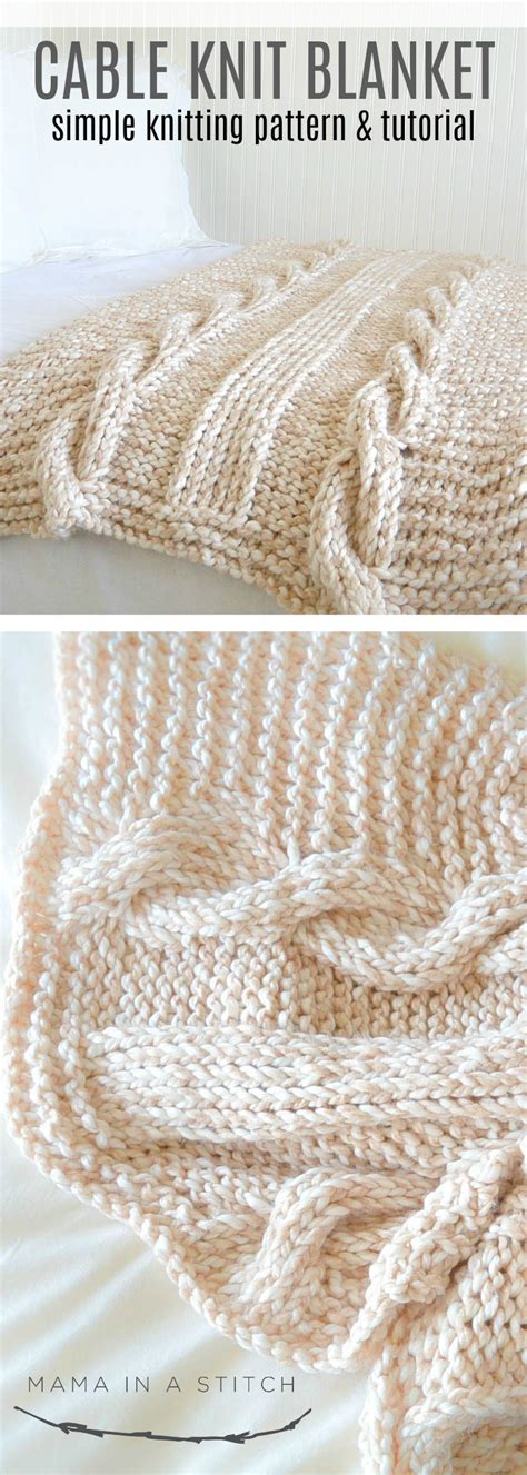 Amazing knitting provides a directory of free knitting patterns. Endless Cables Chunky Knit Throw Pattern - Mama In A Stitch