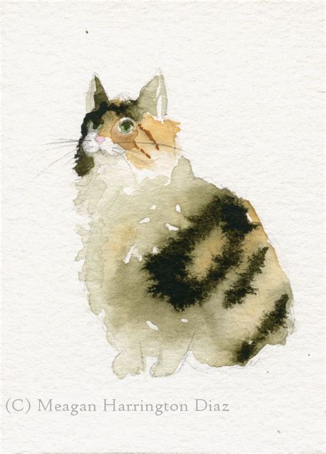Watercolor Cat Watercolor Animals Watercolor Paintings Original