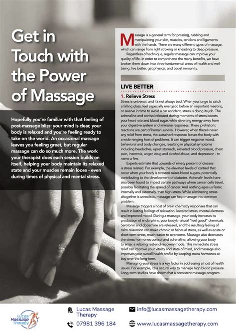 Benefits Of Sports Massage Lucas Massage Therapy