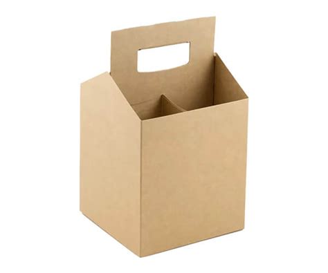 4 Pack Bottle Carrier Boxes — Custom Cardboard Bottle Holders