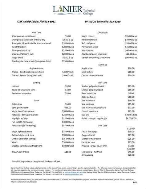Price list beauty therapy and holistic therapies training salons oxford and cherwell valley college, oxpens road, oxford ox1 1sa telephone (01865) 551895 we welcome you to our beauty salons and thank you. 38+ Sample Price List Templates - Free DOC, PDF, Excel ...
