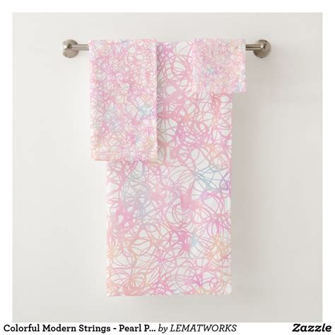 Our towels category offers a great selection of bath towel sets and more. Colorful Modern Strings - Pearl Pastel Bath Towel Set ...