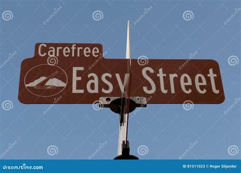 Easy Street Sign Stock Image Image Of Carefree Sign 81511023