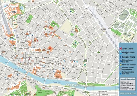 Tourist Map Of Florence Italy Printable Free Printable Maps
