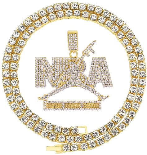 Hh Bling Empire Iced Out Nba Pendant Silver Gold Youngboy Chains For