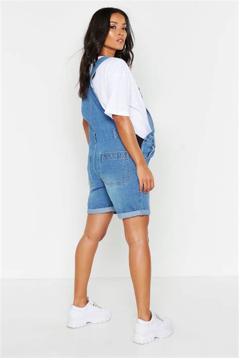 Maternity Overall Shorts Boohoo In 2021 Overall Shorts Perfect
