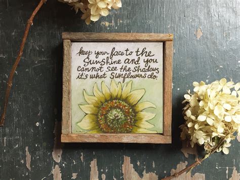 Sunflowers Inspirational Quote Wall Art Print By Bonnie Lecat