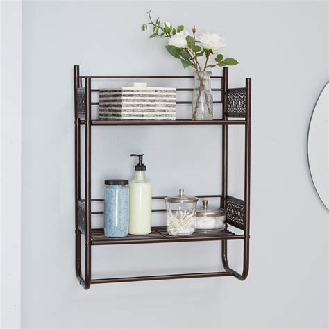 Bathrooms can be notoriously tiny—and house an even more notorious amount of items. Magnolia Bathroom Collection Wall Shelf, Oil Rubbed Bronze ...