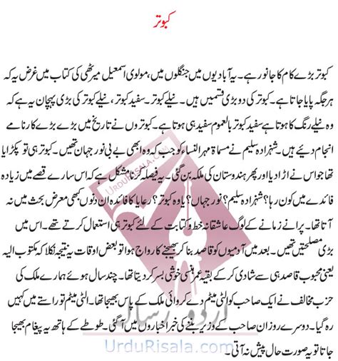 Urdu point has best moral stories for reading in urdu. URDU ADAB: Kabootar; a Funny Urdu Piece by Ibn-e-Insha