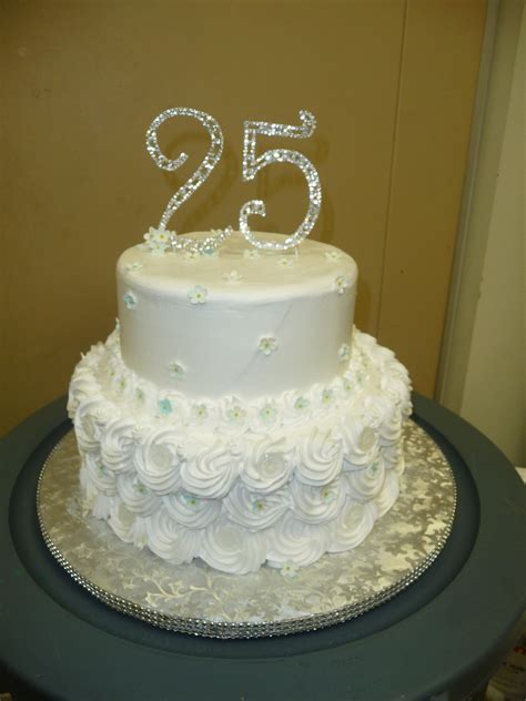 25th wedding anniversary cake silver anniversary cake