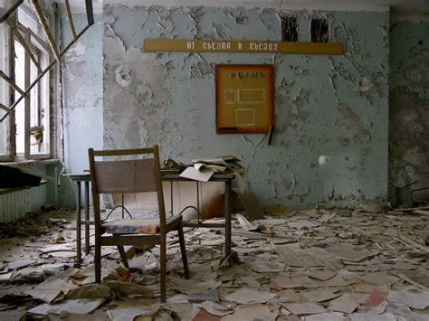 Abandoned Classroom In Pripyat Chernobyl Exclusion Zone Oc R