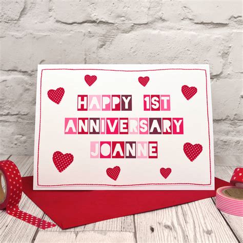 Personalised Typographic Anniversary Card By Jenny Arnott Cards And Ts