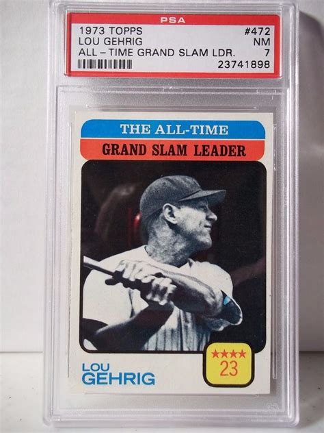 Free shipping on many items | browse your favorite brands | affordable prices. 1973 Topps Lou Gehrig PSA Graded NM 7 Baseball Card #472 ...