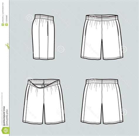 Shorts Template Vector At Collection Of Shorts