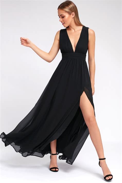 Black Gown Maxi Dress Sleeveless Maxi Dress 8400