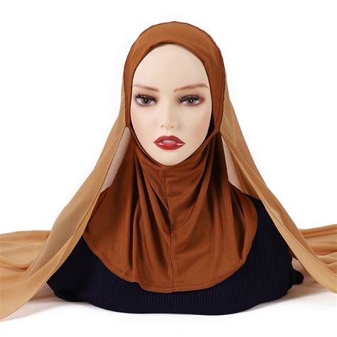 10pcs Lot Scarf With Full Cover Inner Hijab Instant Underscarf Hijab Caps Muslim Women Head Wrap