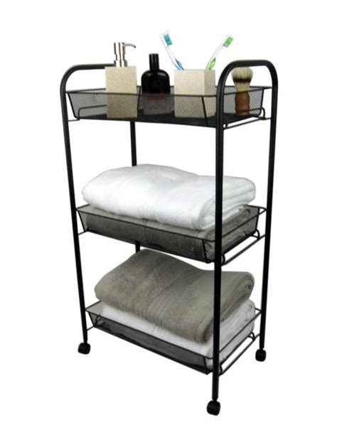 Maybe you would like to learn more about one of these? 3 Tier Bathroom Storage Trolley Toiletry Linen Cart Black ...