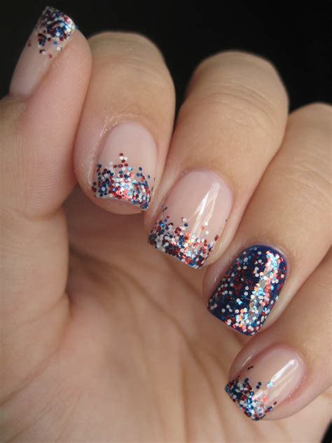 Add the summery fruit to your nails for a manicure that you can wear on the fourth and beyond. Goose's Glitter: 4th of July Nails