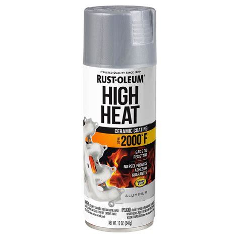 Rust Oleum Flat Aluminum 2000 Degree High Heat Spray Paint 12oz