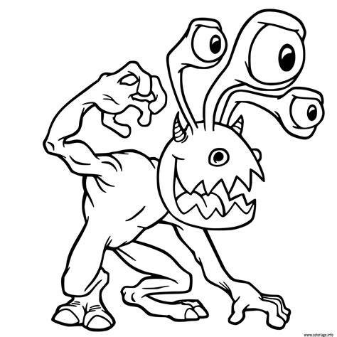 Nouveau Coloriage De Monstre Qui Fait Peur A Imprimer Haut Coloriage