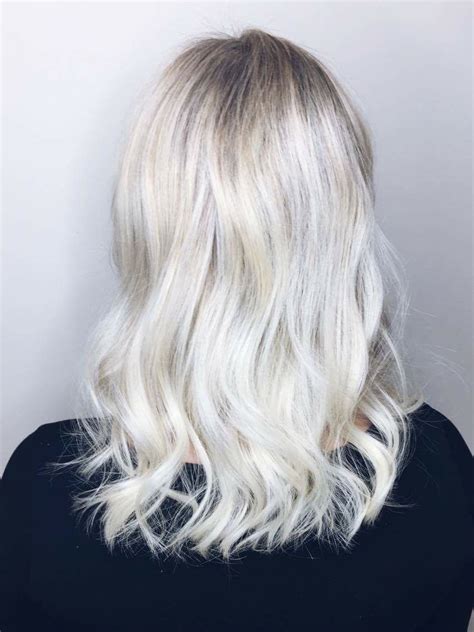 Rooty Blonde Platinum Hair Done With Aveda Colour And Olaplex White