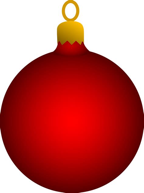 Red Christmas Tree Ornament Free Clip Art