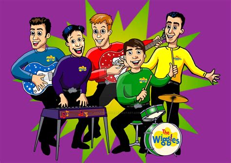 The Five Wiggles Playing Instruments By Josiahokeefe On Deviantart
