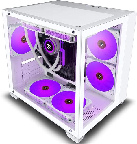 PC Case ATX Tower Tempered Glass Gaming Computer Case Amazon Co Uk
