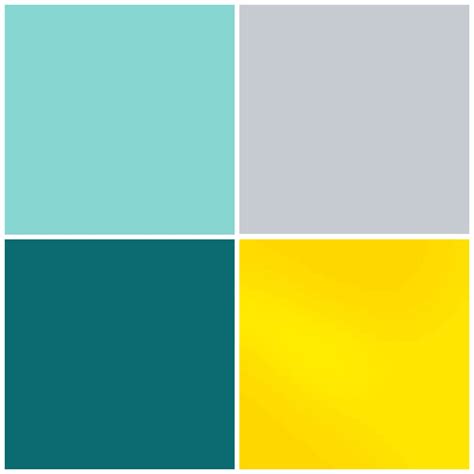 Colour Scheme Seafoam Grey Teal And Yellow Blue Color Schemes