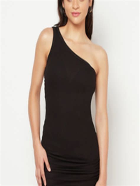 Buy Iki Chic Black One Shoulder Bodycon Mini Dress Dresses For Women