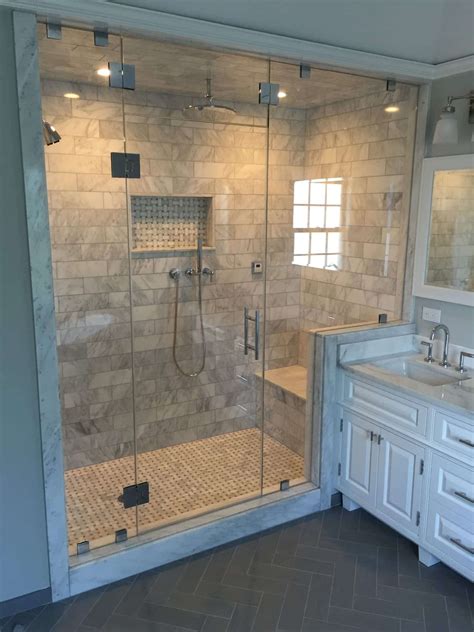 frameless steam enclosure with operable transom absolute shower doors