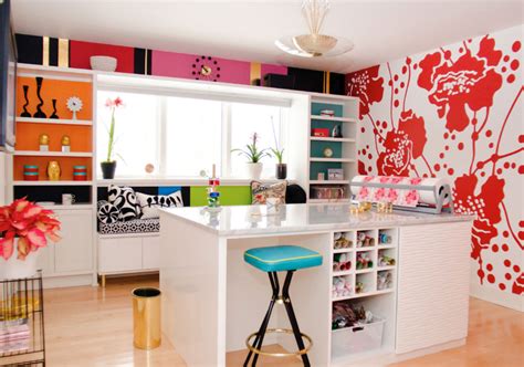 It's a piece of furniture that borrows the design from typical tables but instead of feet it has storage spaces with shelves ad drawers. 43 Clever & Creative Craft Room Ideas | Home Remodeling ...