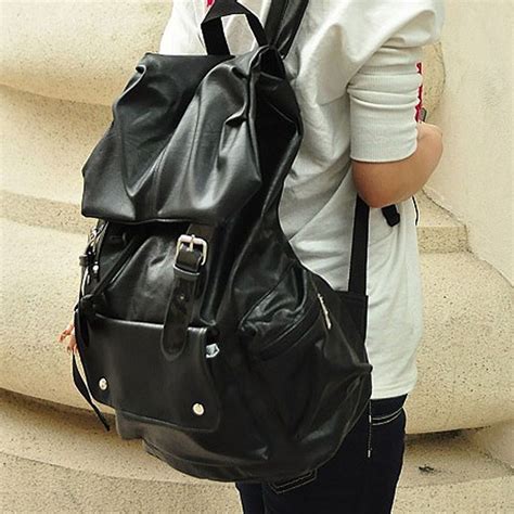 Check spelling or type a new query. Women Men Extra Large Backpack PU leather Rucksack School ...